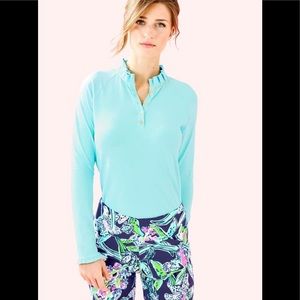 Lilly Pulitzer Meryl Nylon Hutton Bali Blue Polo